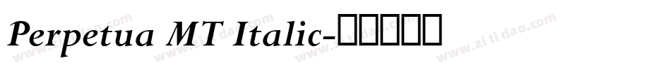 Perpetua MT Italic字体转换